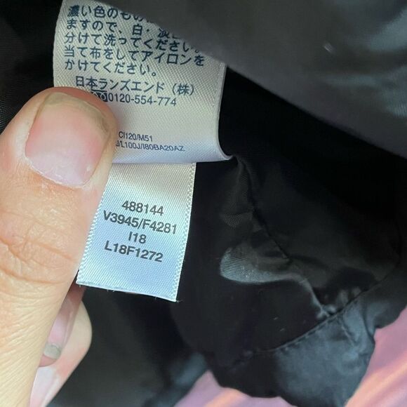 Lands End Black Down Puffer Jacket. Size Small. - Picture 6 of 7